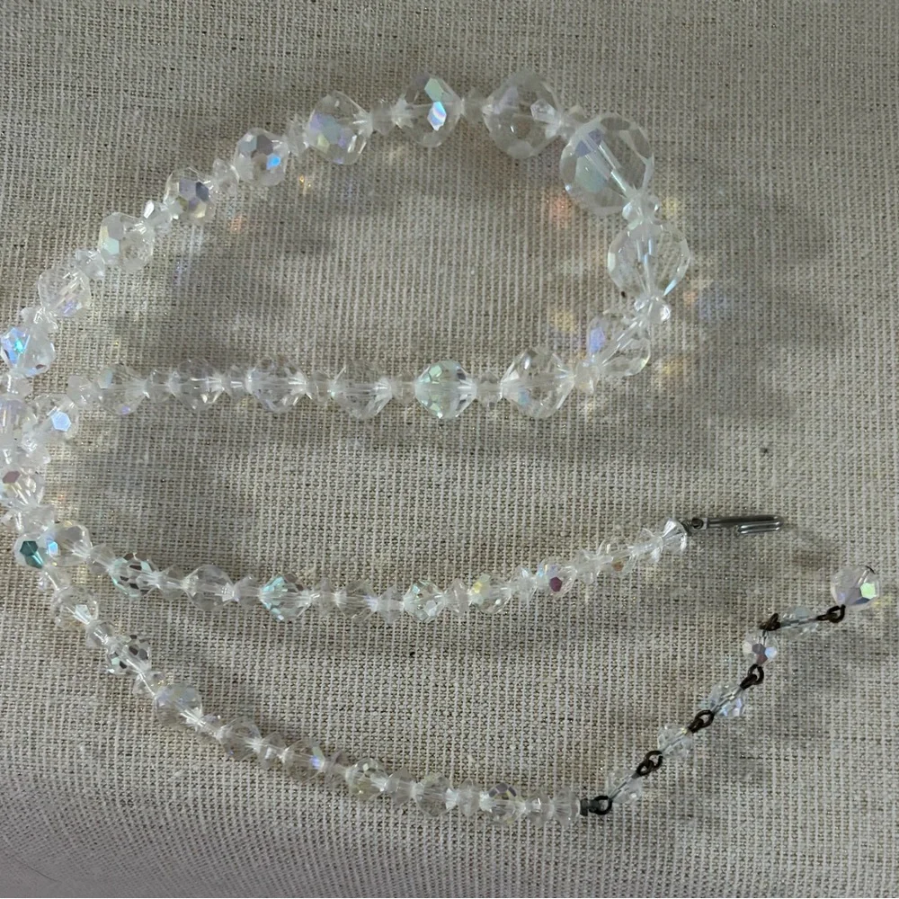 Crystal Aurora Borealis Bead Necklace - Classic Women's Jewelry - Picture 3 of 3